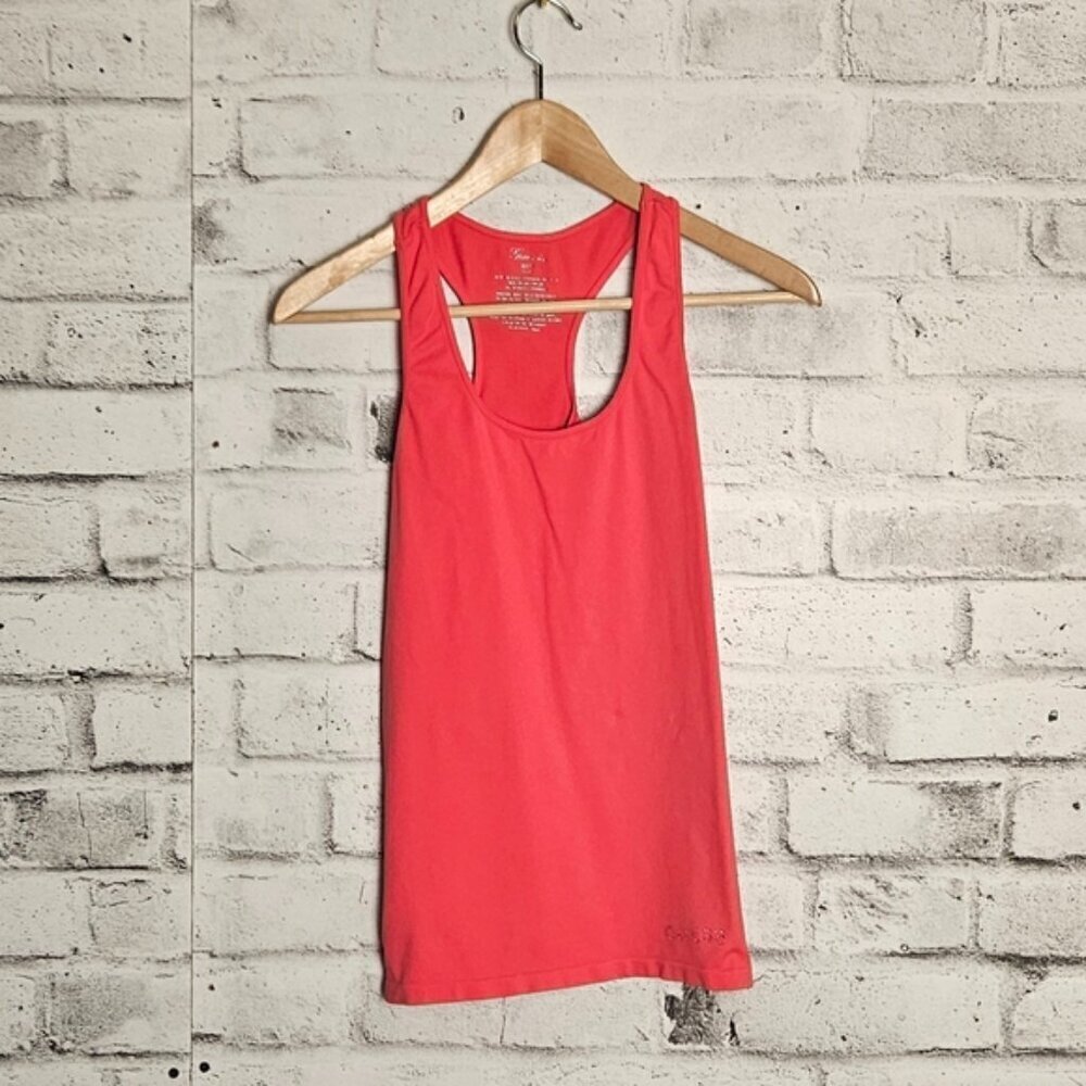 Guess Coral Racerback Tank Top Womens XS Small Stretch Athleisure